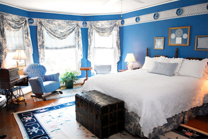 Синій колір в інтер'єрі спальні - 50 прикладів і правила оформлення - 2021-2022