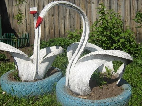 Як зробити лебедя з покришки: покрокова інструкція