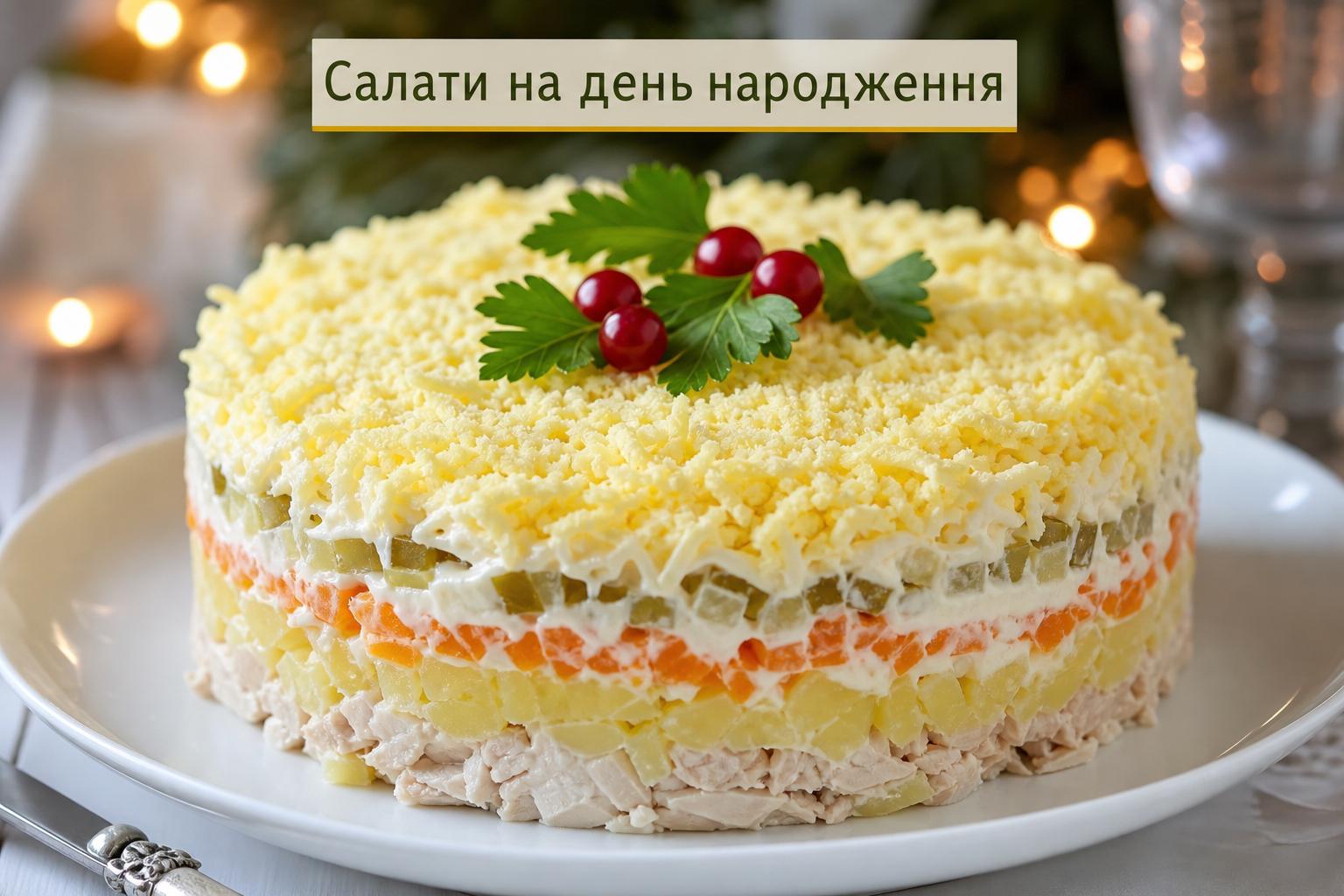 Салати на день народження: прості й смачні рецепти для святкового столу